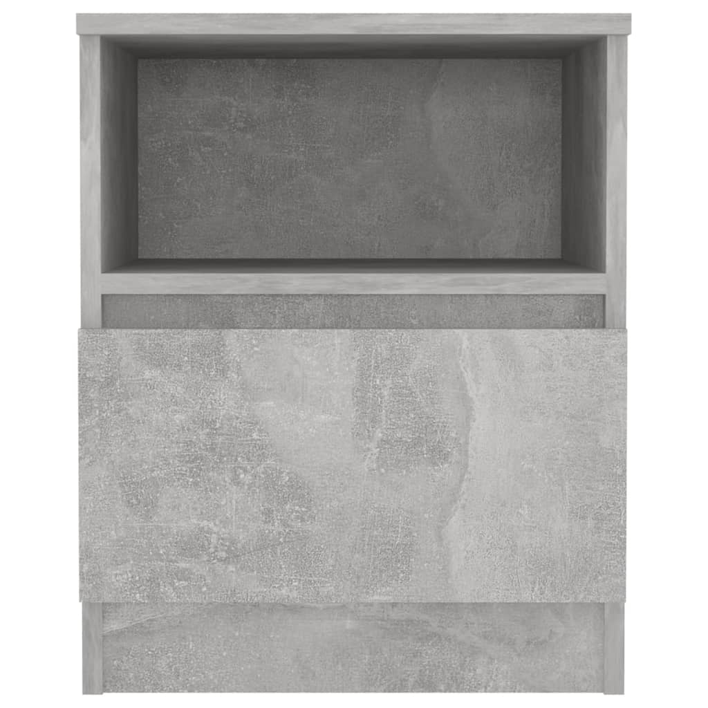 vidaXL naktsskapītis, betona pelēks, 40x40x50 cm, skaidu plāksne