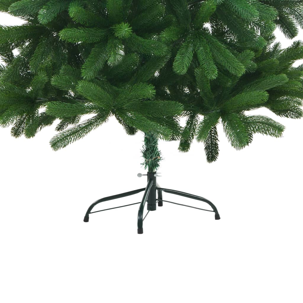 vidaXL mākslīgā Ziemassvētku egle, dabīga izskata skujas, 150 cm, zaļa