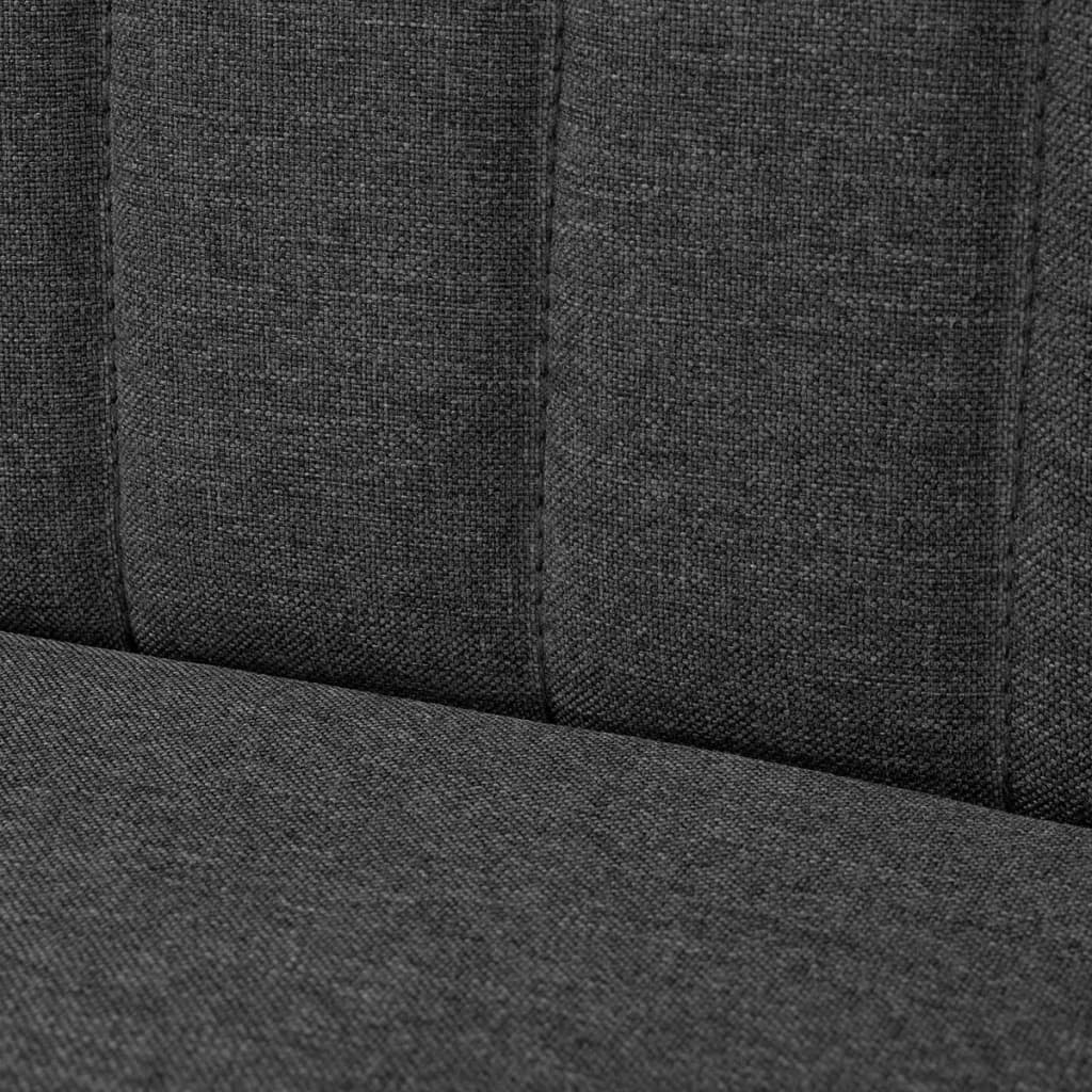 vidaXL auduma dīvāns, 117x55,5x77 cm, tumši pelēks