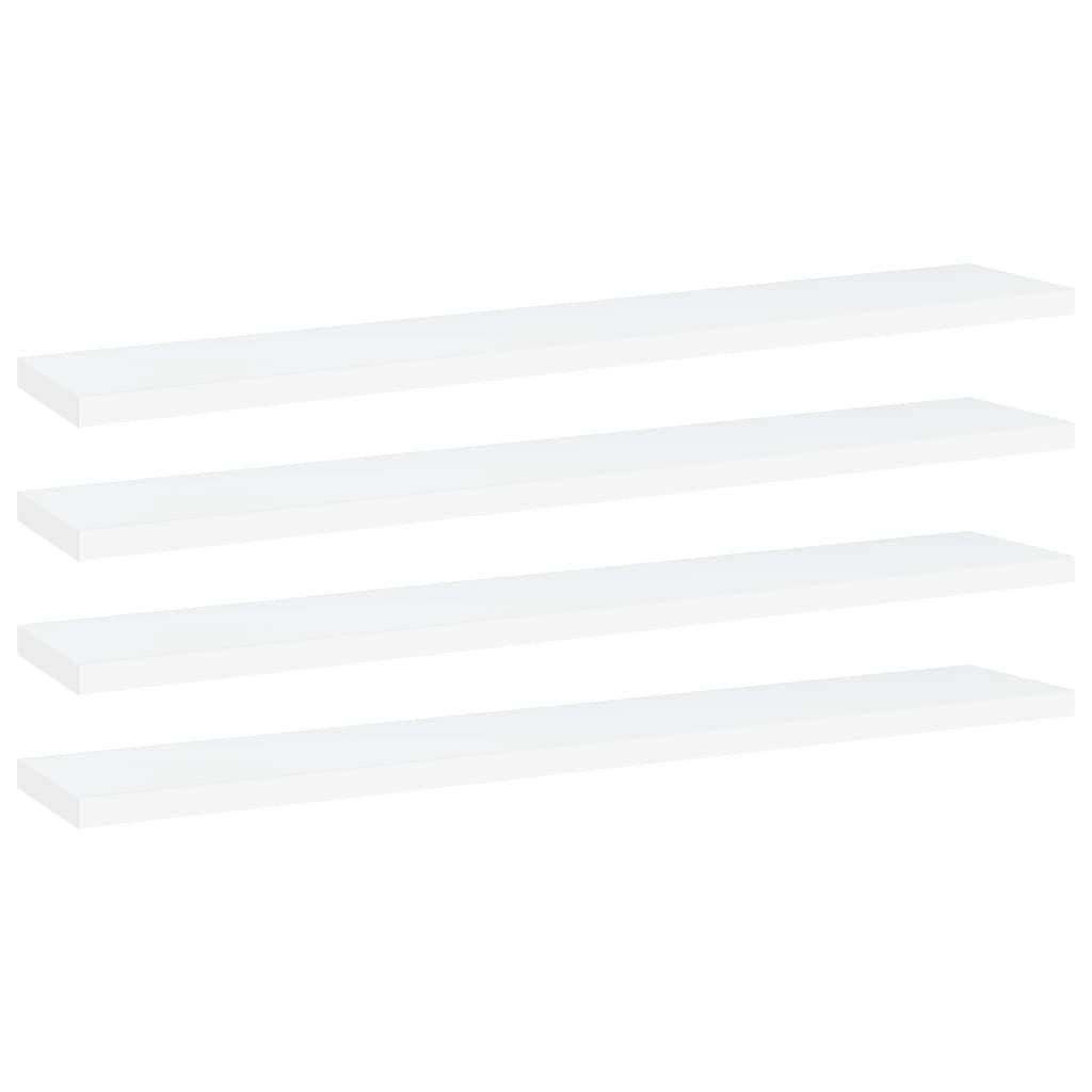 vidaXL plauktu dēļi, 4 gab., balti, 60x10x1,5 cm, skaidu plāksne