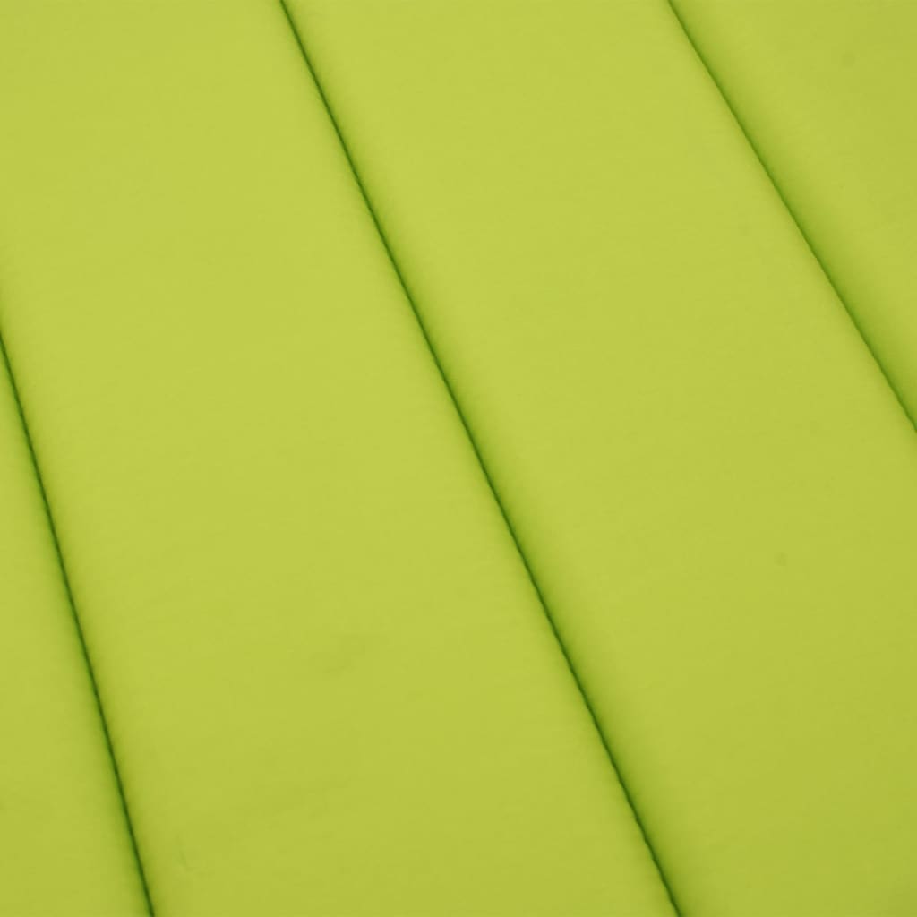 vidaXL sauļošanās krēsla matracis, 200x50x3 cm, audums, spilgti zaļš