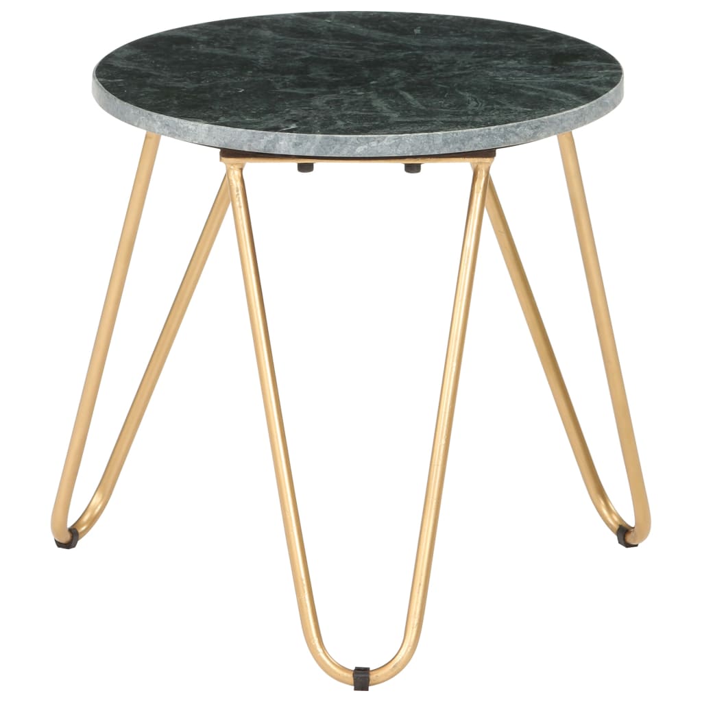 vidaXL kafijas galdiņš, 40x40x40 cm, akmens, zaļa marmora tekstūra