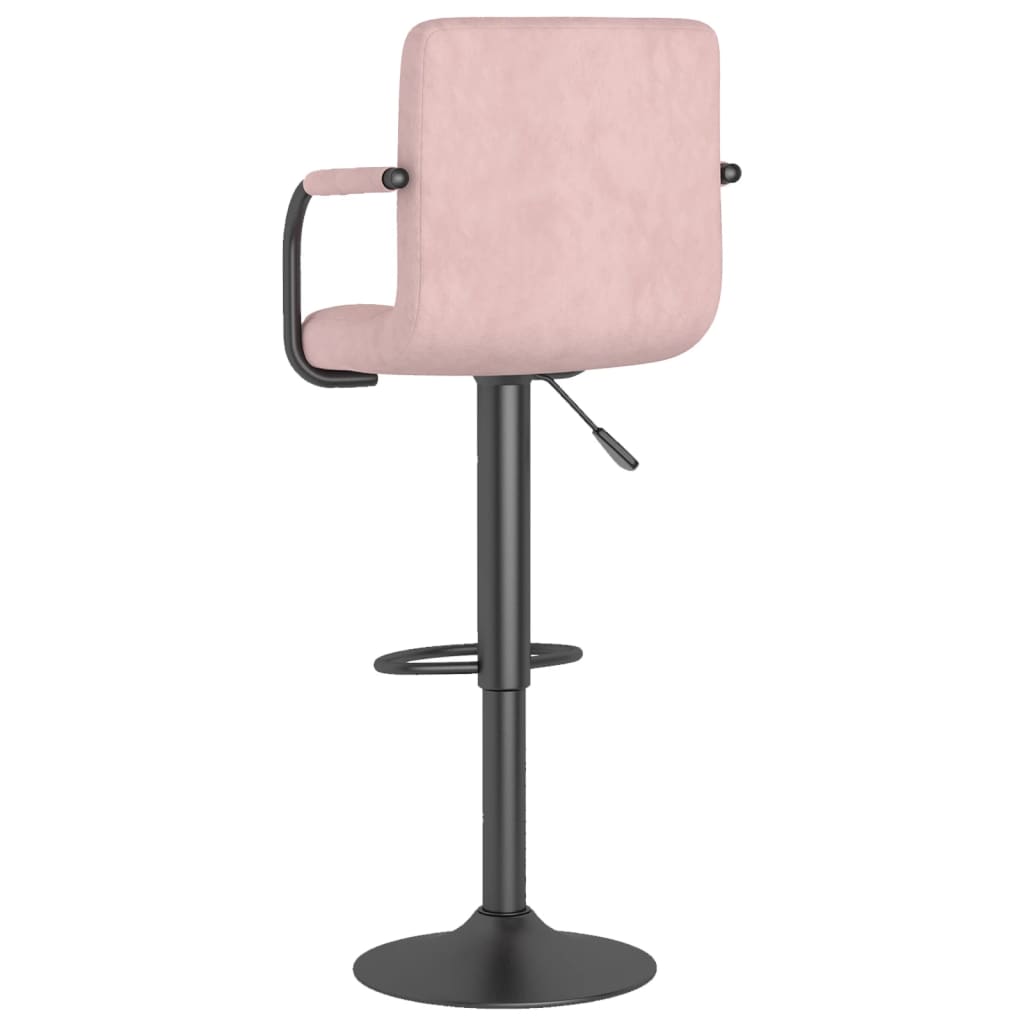 vidaXL bāra krēsli, 2 gab., rozā samts