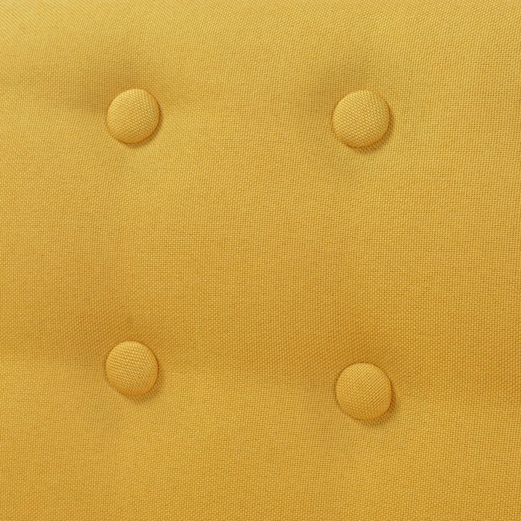 vidaXL atpūtas krēsls, dzeltens audums