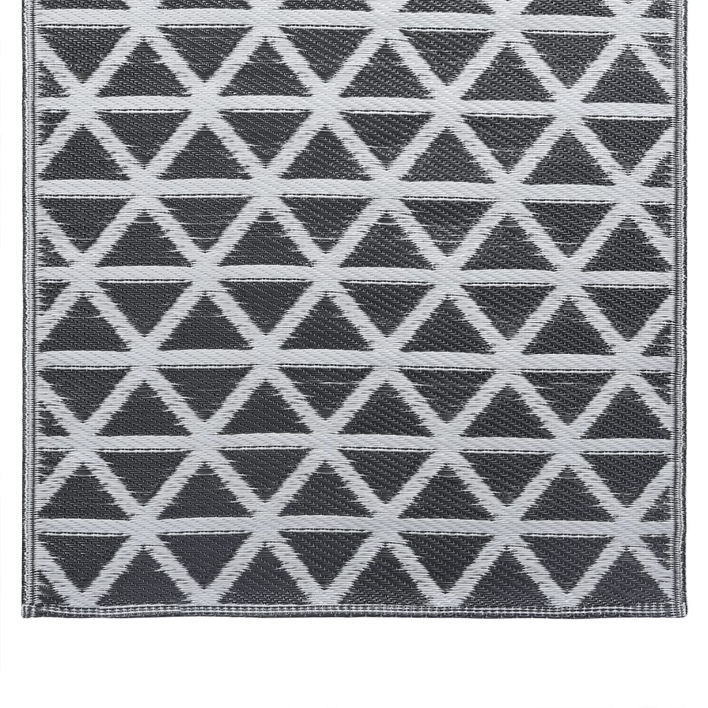 vidaXL āra paklājs, 120x180 cm, melns PP