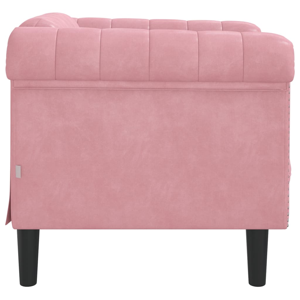 vidaXL atpūtas krēsls, rozā, samts