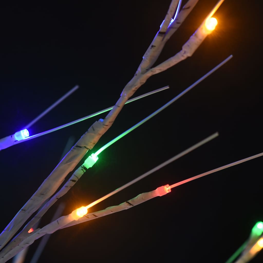 vidaXL Ziemassvētku koks, 180 LED, daudzkrāsaina gaisma, 1,8 m