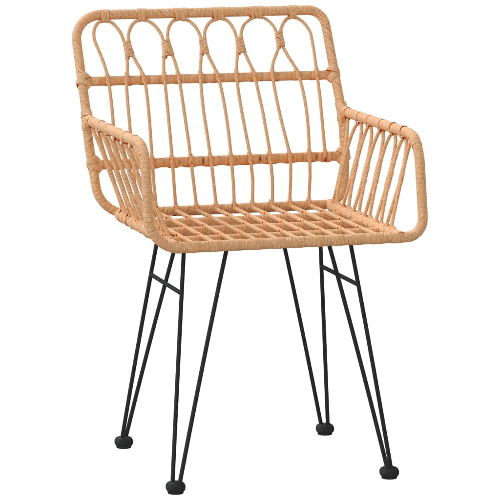 vidaXL dārza krēsli, 2 gab., 56x64x80 cm, PE rotangpalma