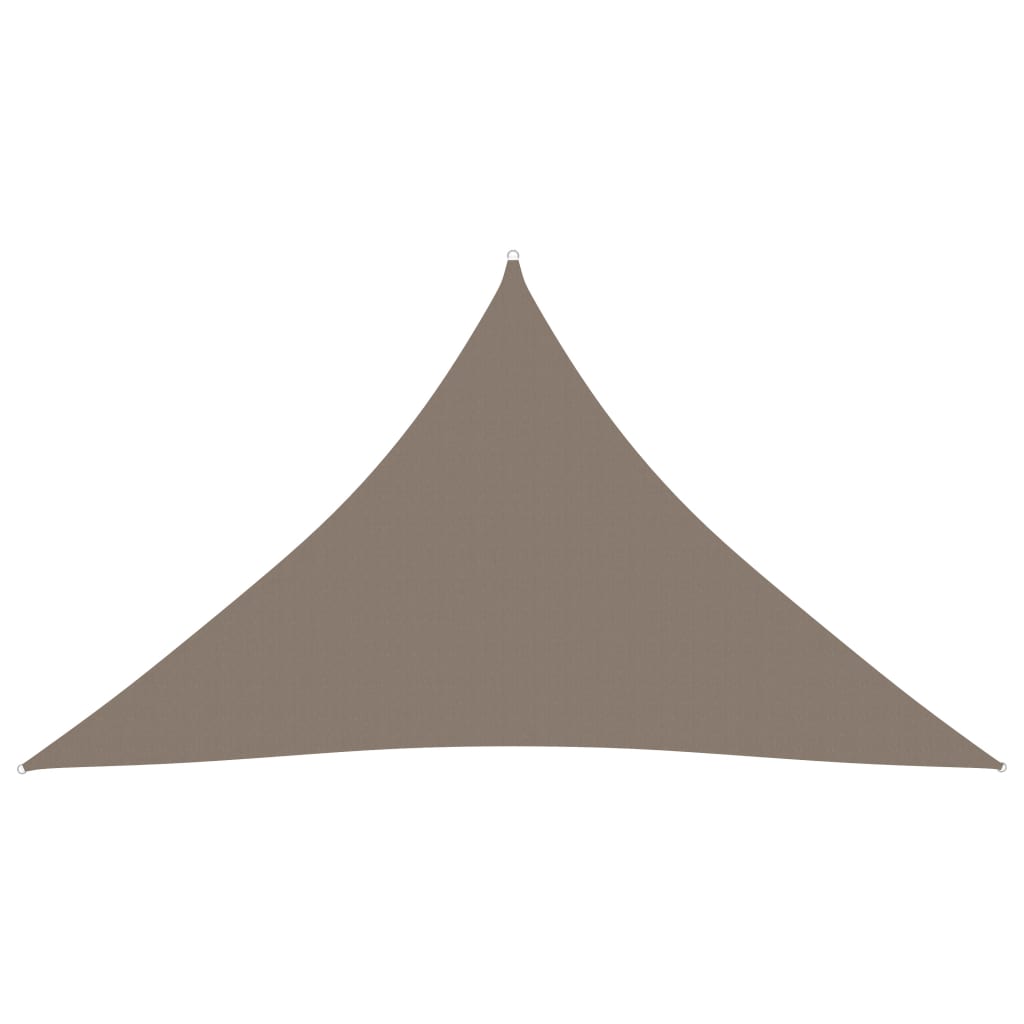 vidaXL saulessargs, trijstūra, 3,5x3,5x4,9 m, pelēkbrūns audums