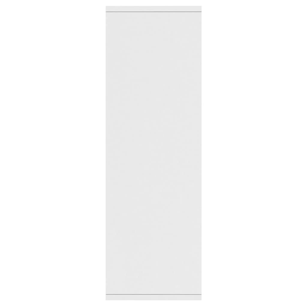 vidaXL grāmatu plaukts, 50x25x80 cm, balta skaidu plāksne