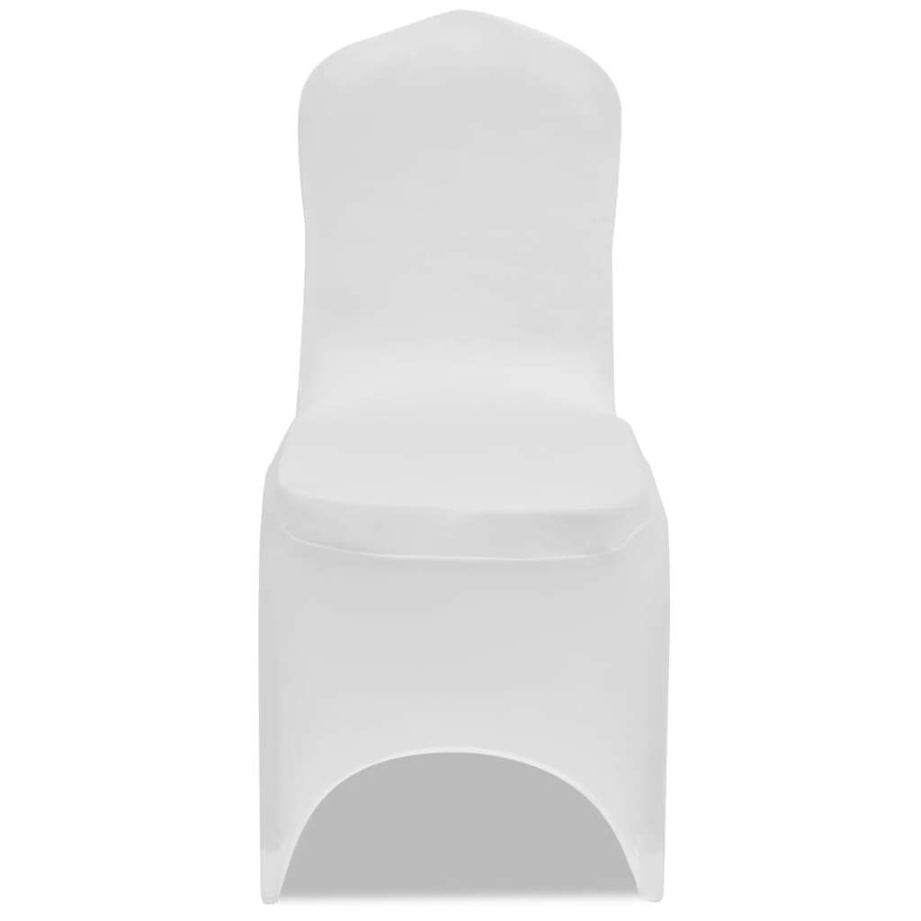 vidaXL krēslu pārvalki, 30 gab., balts elastīgs audums
