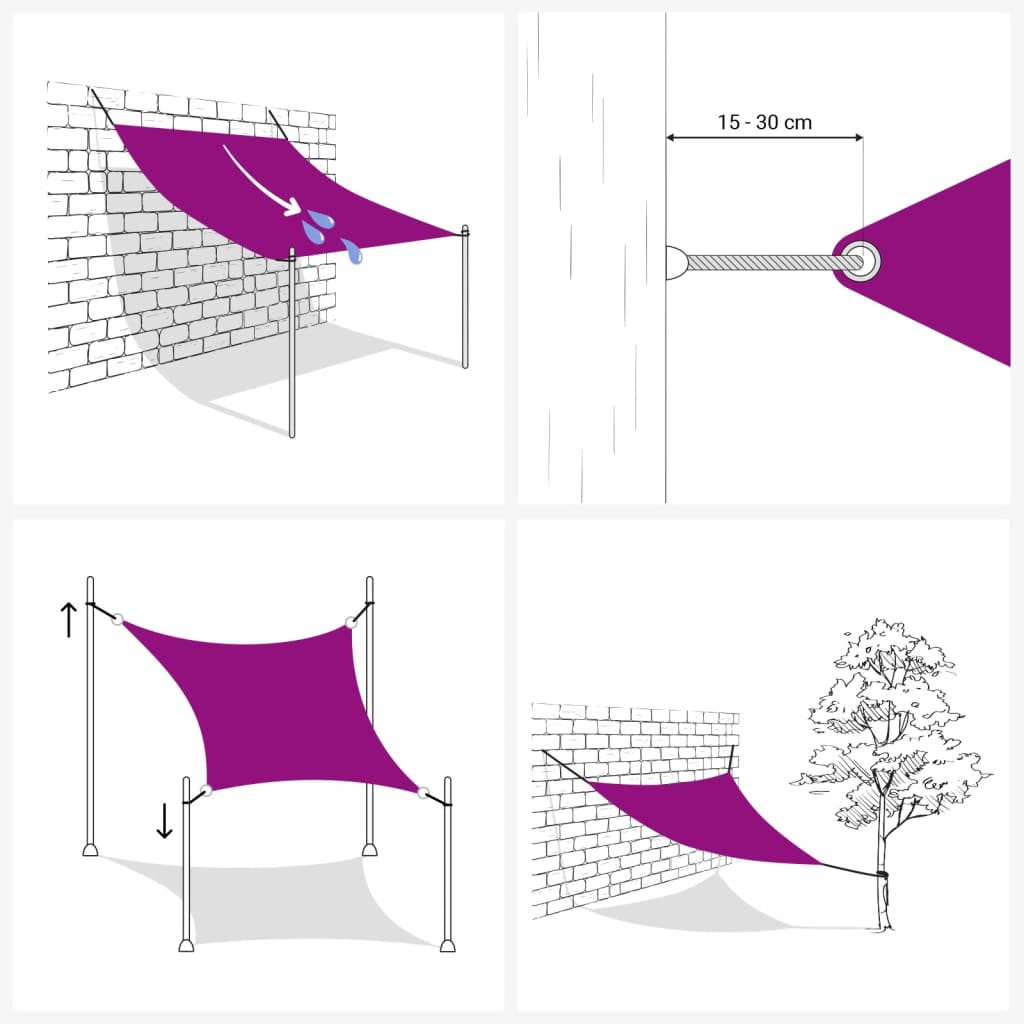 vidaXL saulessargs, 160 g/m², bēšs, 5x8 m, HDPE