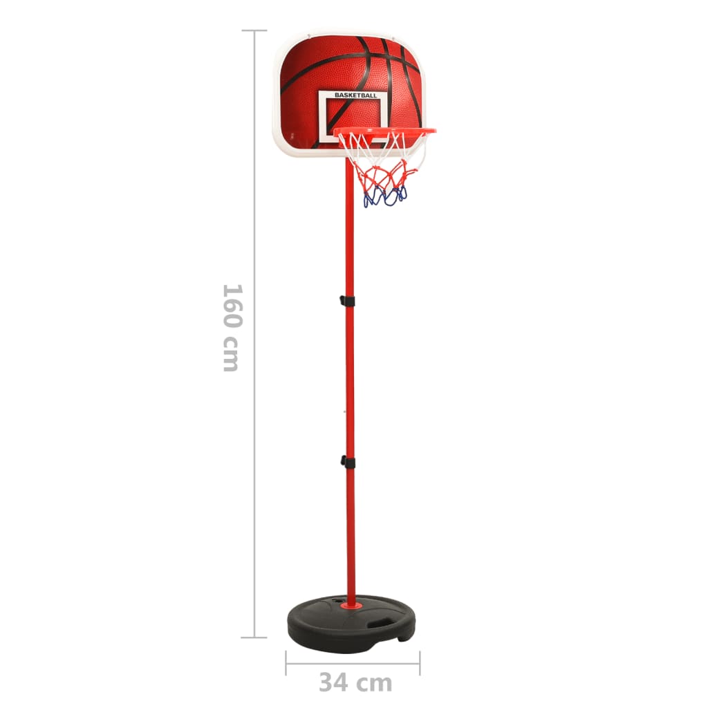 vidaXL bērnu basketbola komplekts, regulējams, 160 cm