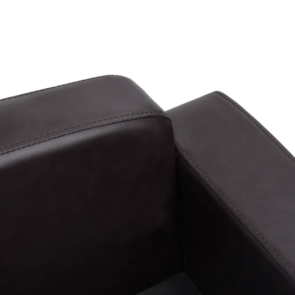 vidaXL suņu dīvāns, brūns, 80x50x40 cm, mākslīgā āda
