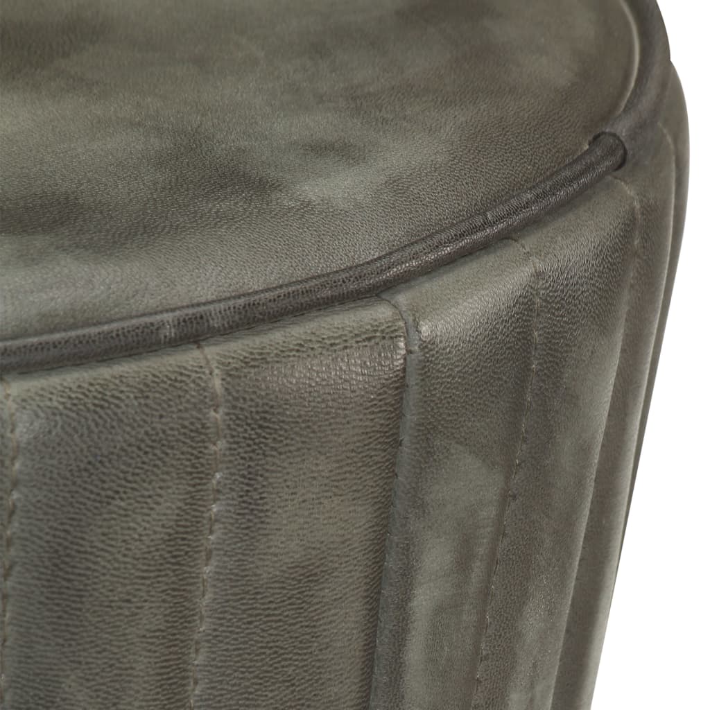 vidaXL bāra krēsls, bružāti pelēka dabīgā āda