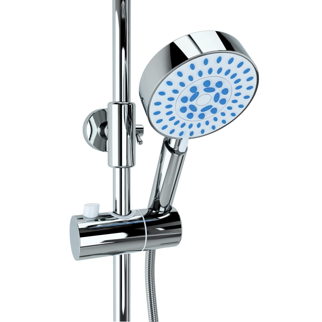 vidaXL dušas komplekts ar rokas dušu un termostatu, nerūsējošs tērauds