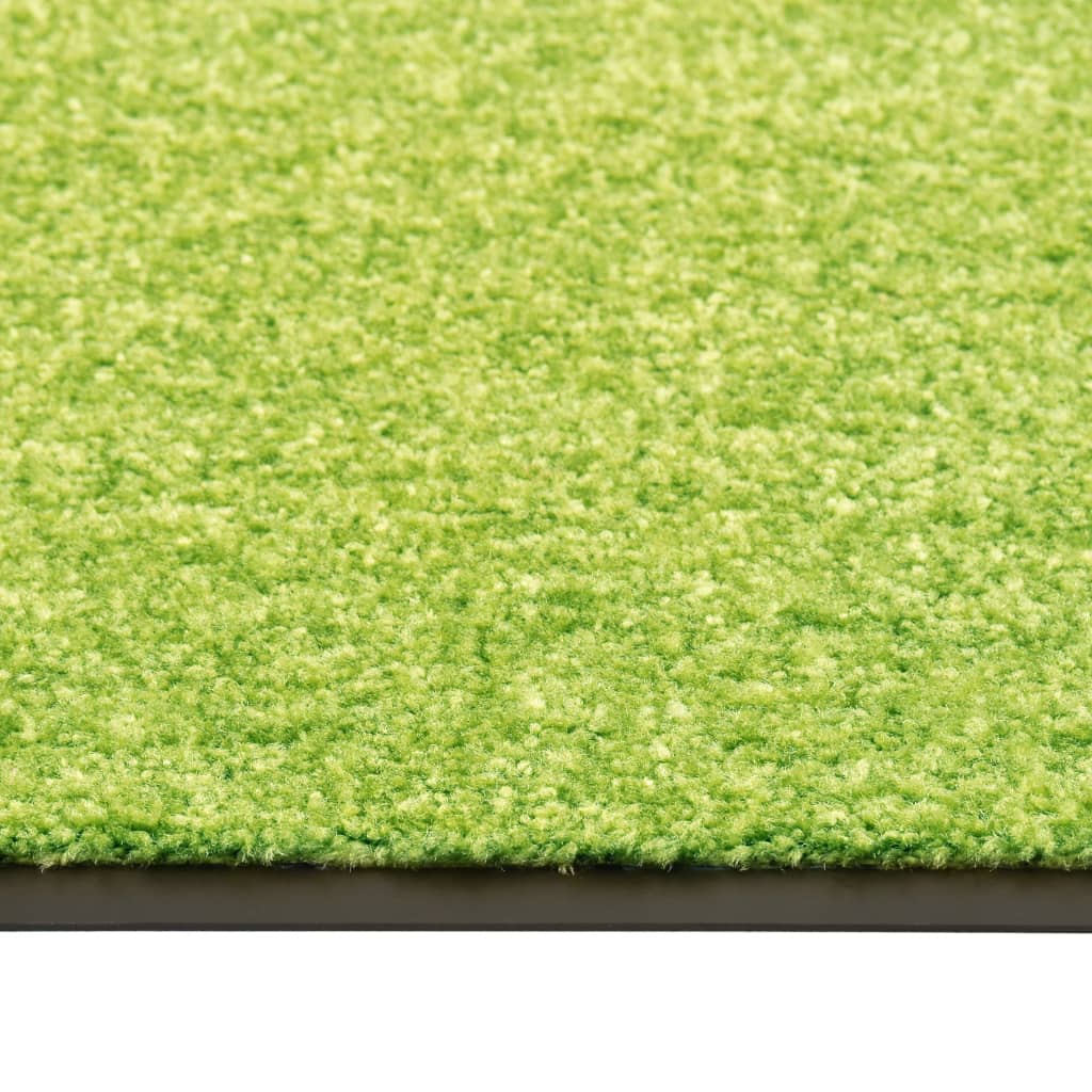 vidaXL durvju paklājs, mazgājams, zaļš, 120x180 cm