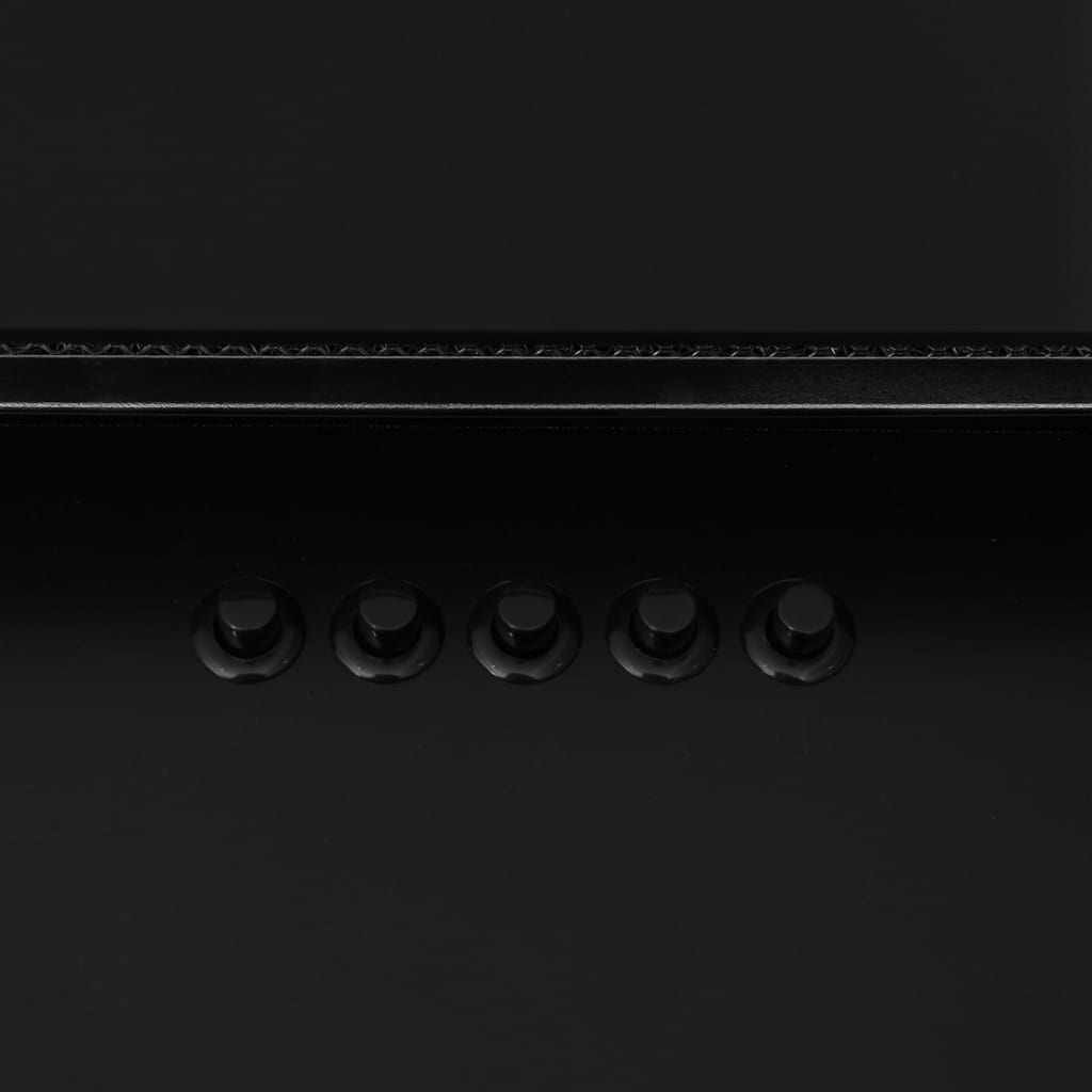 vidaXL tvaika nosūcējs, 60 cm, tērauds, rūdīts stikls, melns