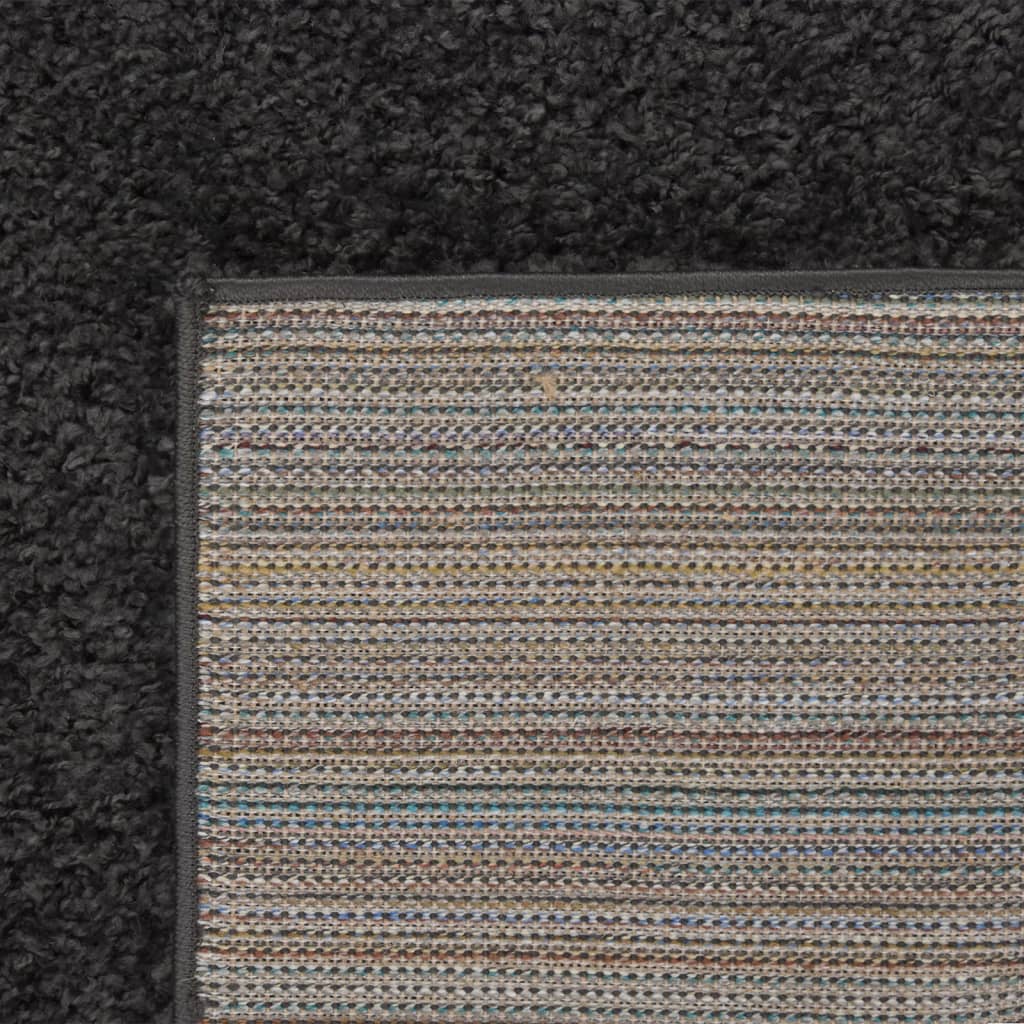 vidaXL paklājs, pinkains, antracītpelēks, 160x230 cm
