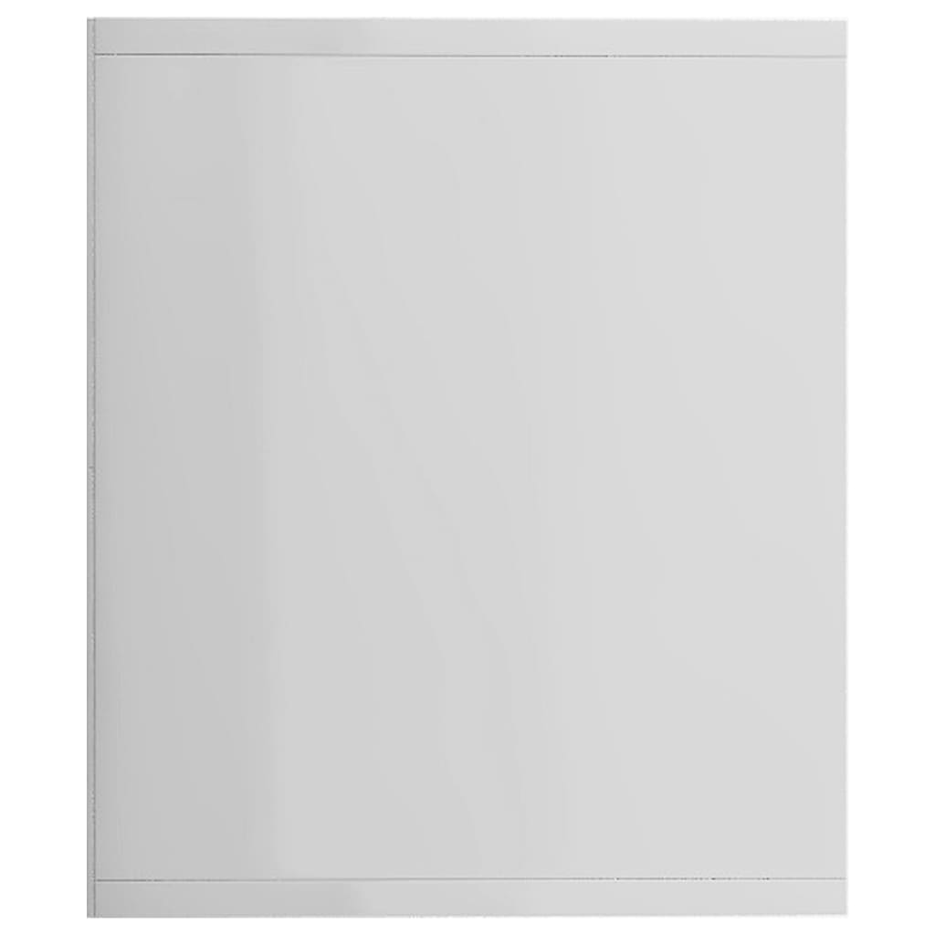 vidaXL grāmatu plaukts, 143x30x36 cm, spīdīgi balts