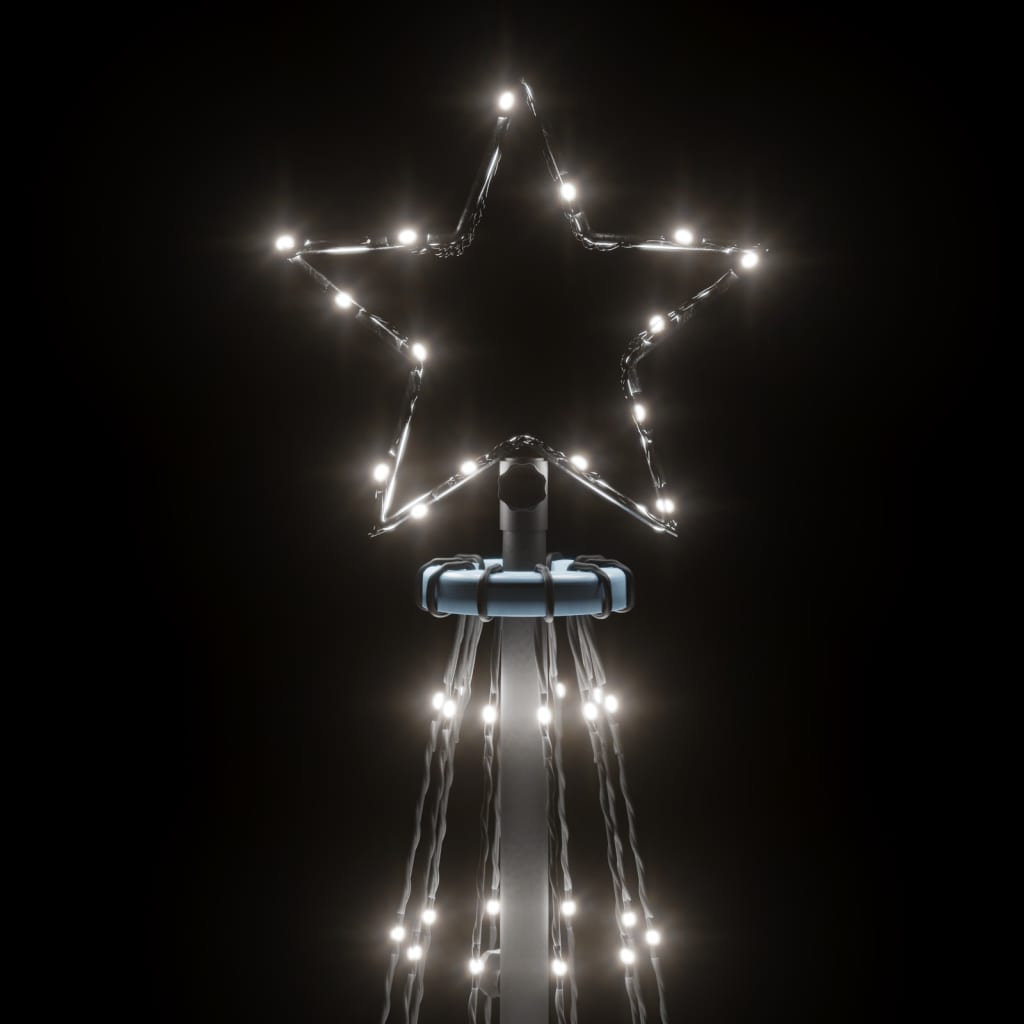 vidaXL Ziemassvētku egle, 310 vēsi baltas LED lampiņas, 100x300 cm