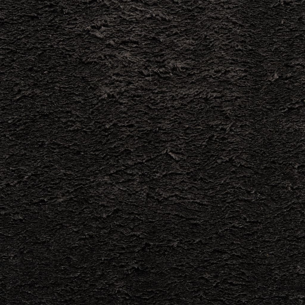 vidaXL paklājs HUARTE, īsa spalva, mīksts, mazgājams, melns, 60x110 cm