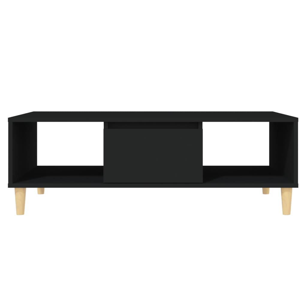 vidaXL kafijas galdiņš, 103,5x60x35 cm, melns, skaidu plāksne