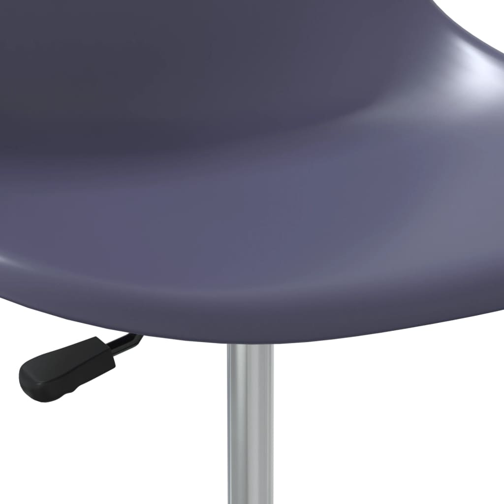 vidaXL grozāmi virtuves krēsli, 6 gab., violeta plastmasa