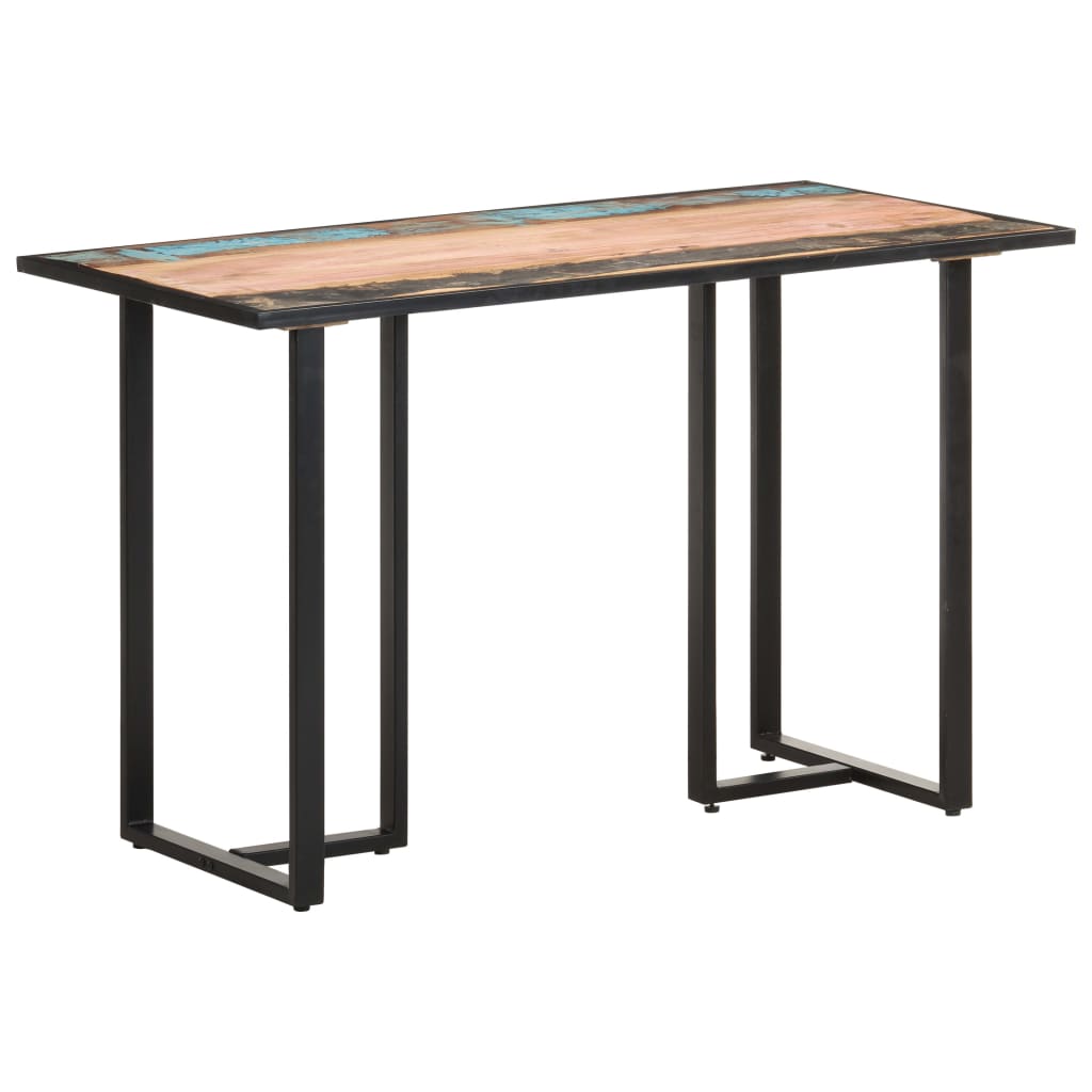 vidaXL virtuves galds, 120 cm, pārstrādāts masīvkoks