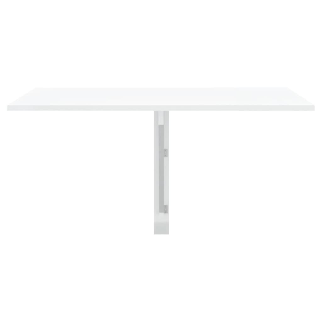 vidaXL sienas galds, spīdīgi balts, 100x60x56 cm, inženierijas koks