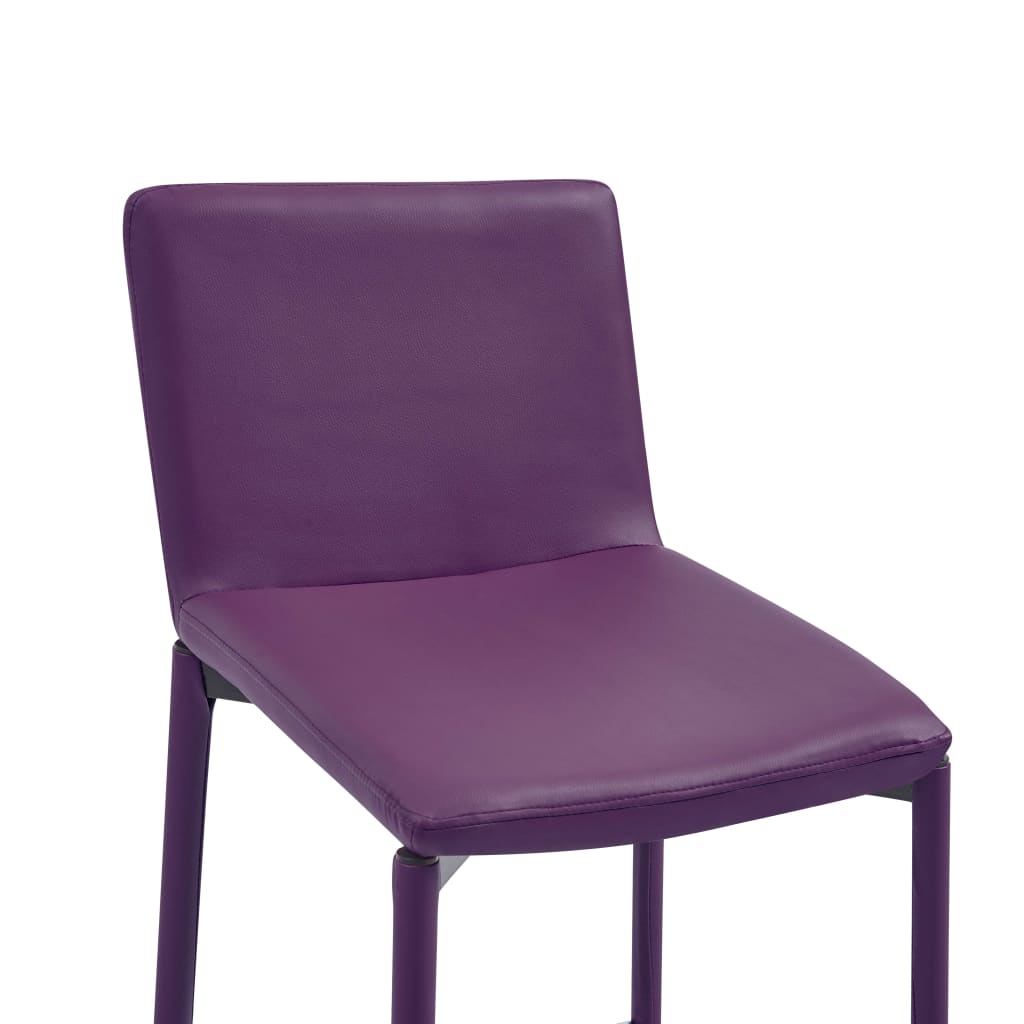 vidaXL 5-daļīgs bāra mēbeļu komplekts, violeta mākslīgā āda