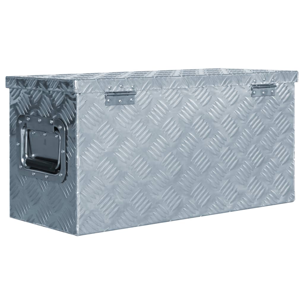 vidaXL kaste, 61,5x26,5x30 cm, alumīnijs, sudraba krāsā