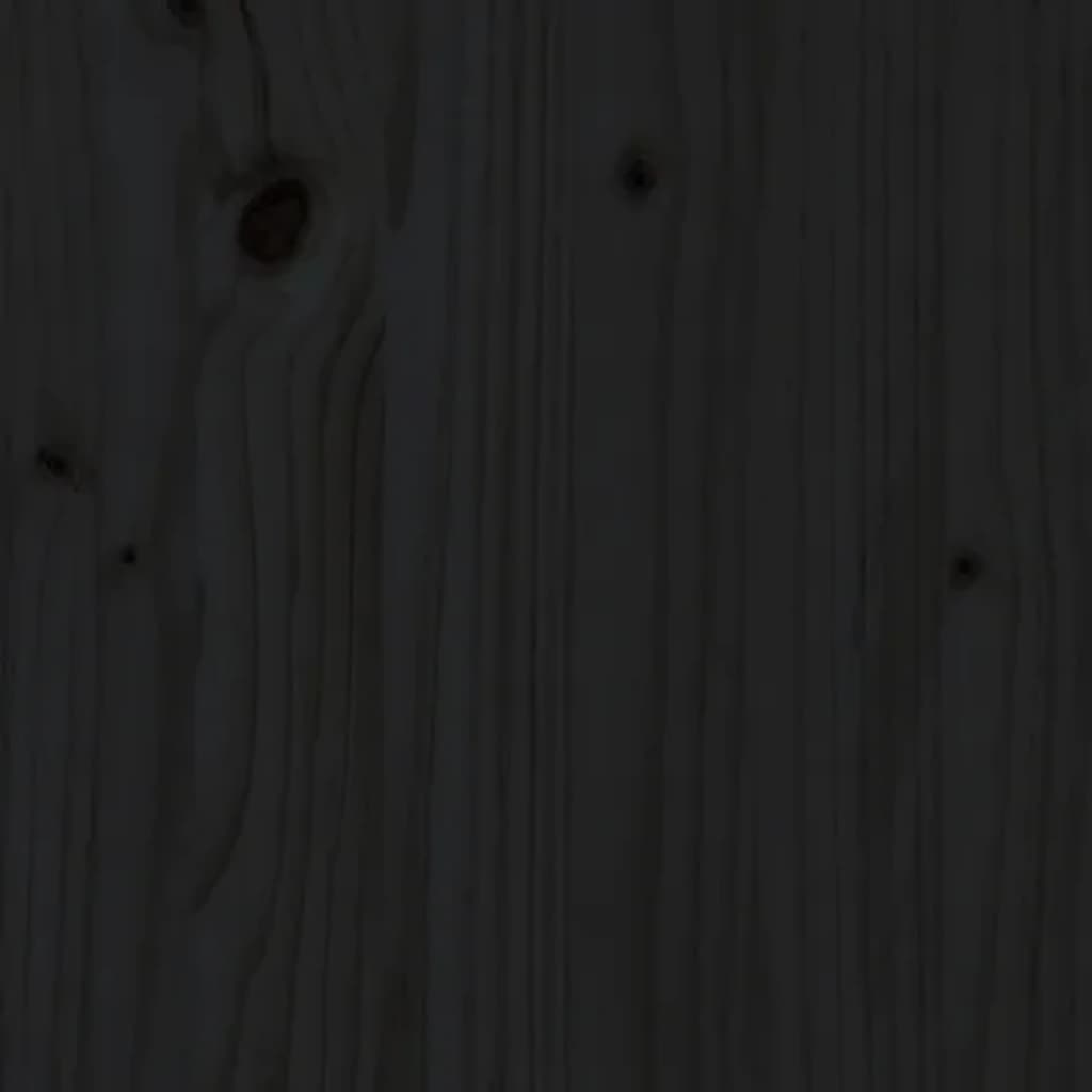 vidaXL naktsskapīši, 2 gab., melni, 40x34x55 cm, priedes masīvkoks