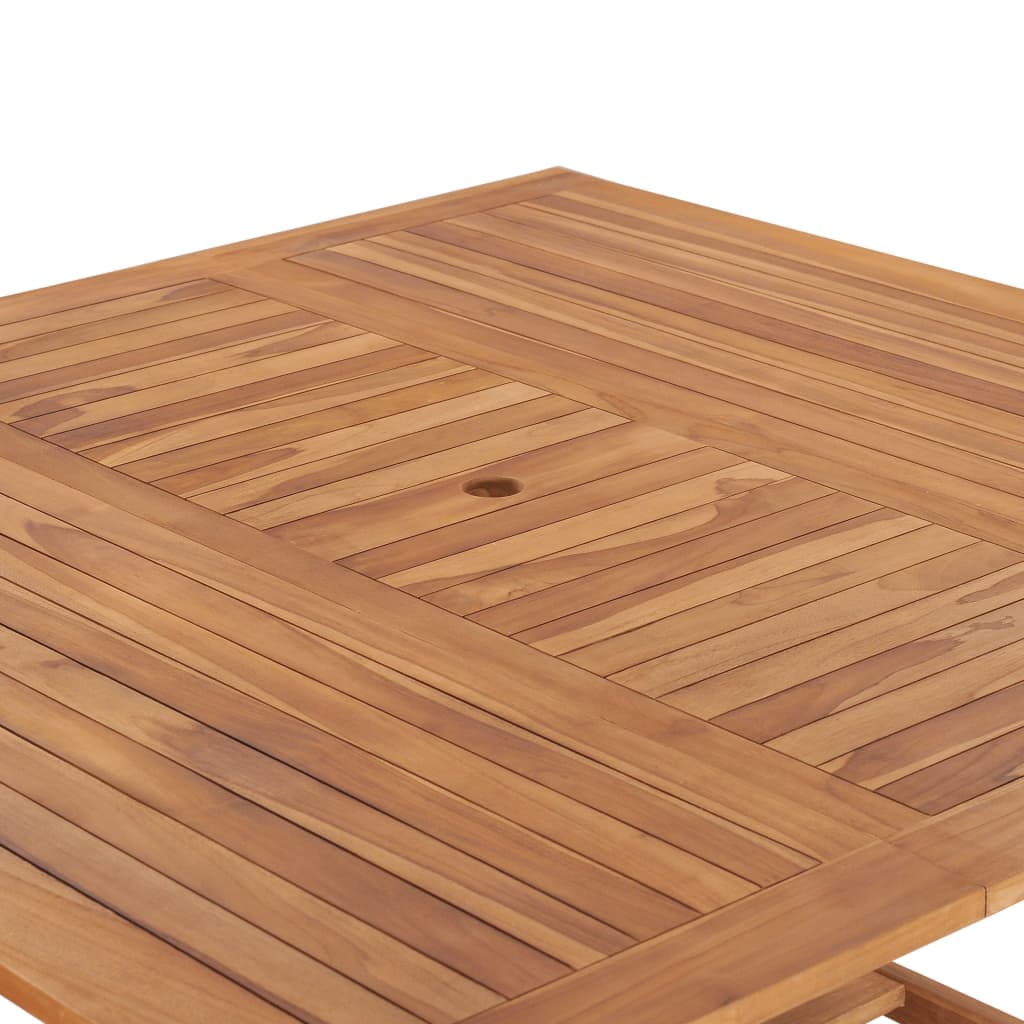 vidaXL dārza galds, 150x150x76 cm, masīvs tīkkoks