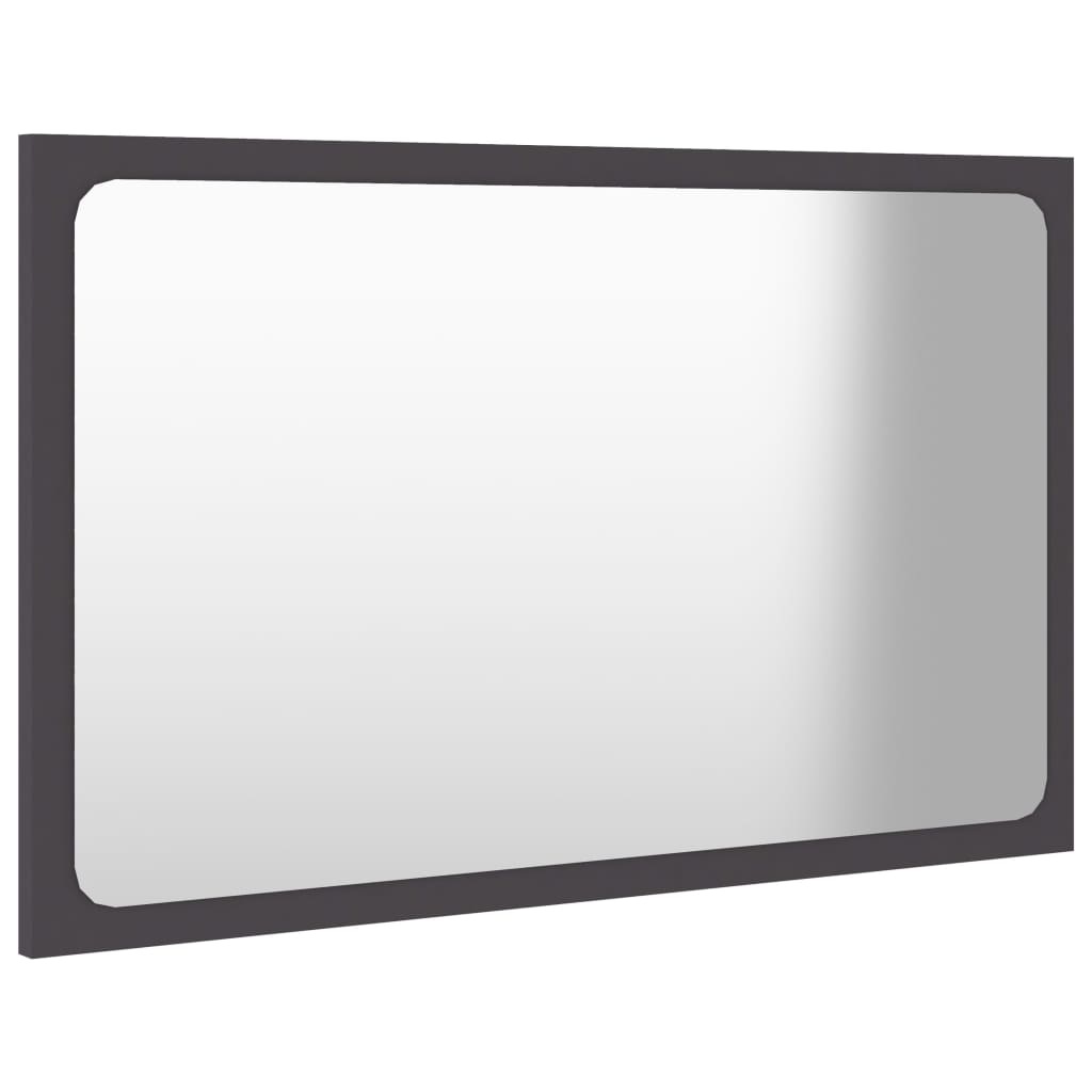 vidaXL vannasistabas spogulis, pelēks, 60x1,5x37 cm, skaidu plāksne
