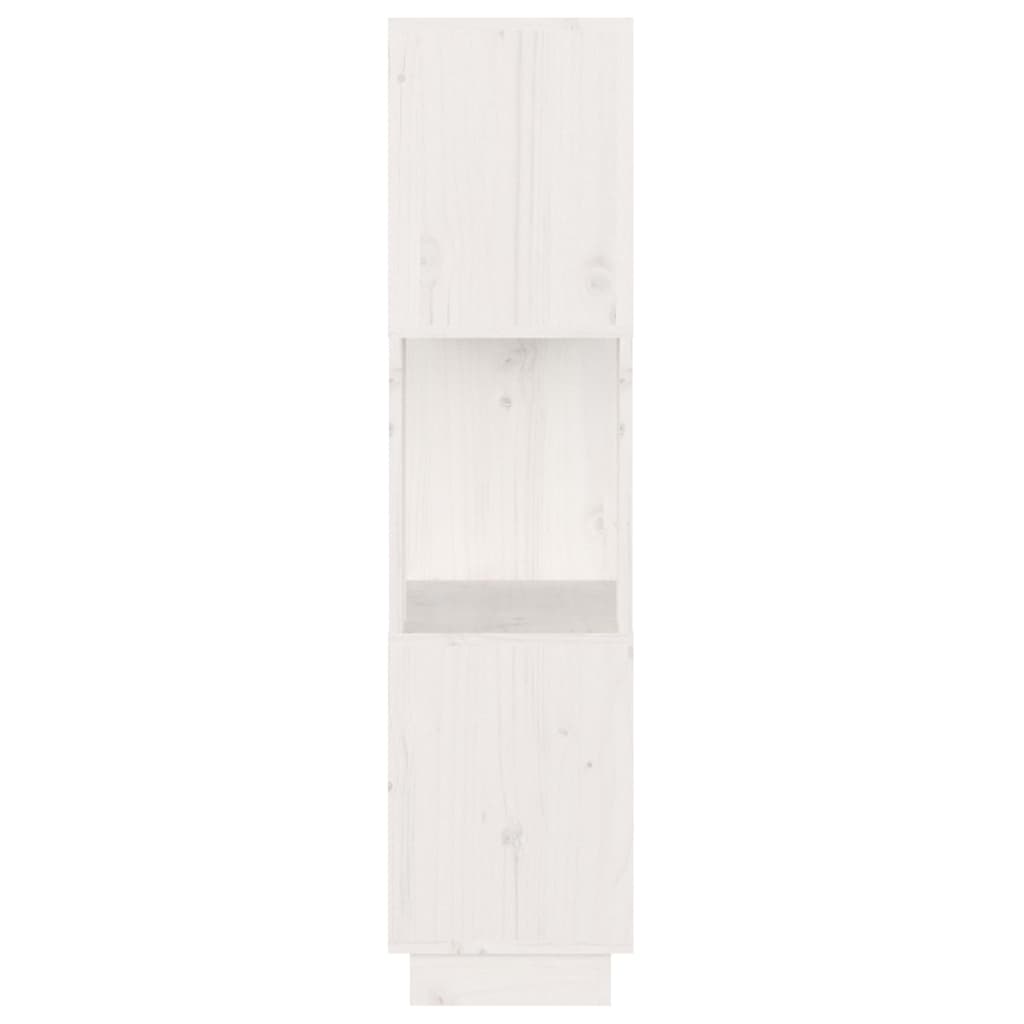 vidaXL grāmatu plaukts, balts, 51x25x101 cm, priedes masīvkoks