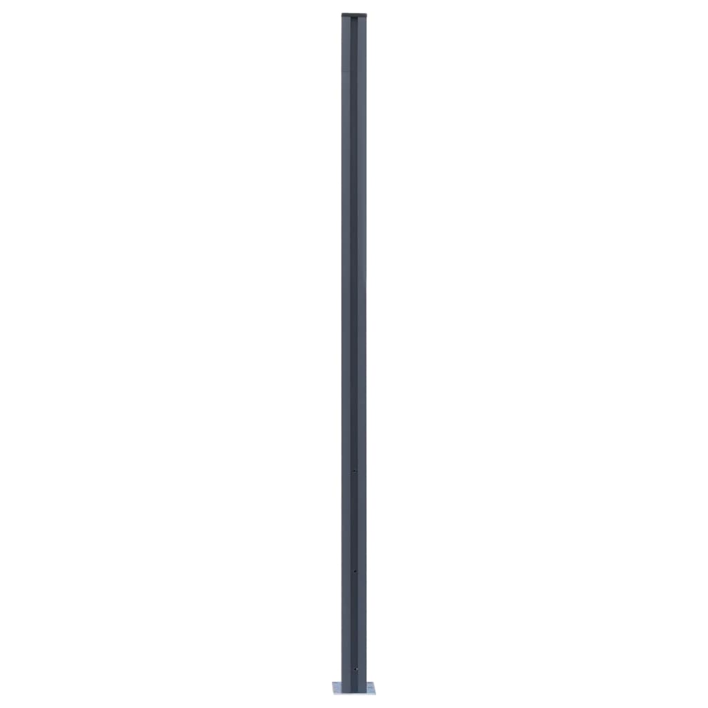 vidaXL žoga stabi, 3 gab., tumši pelēki, 185 cm, alumīnijs