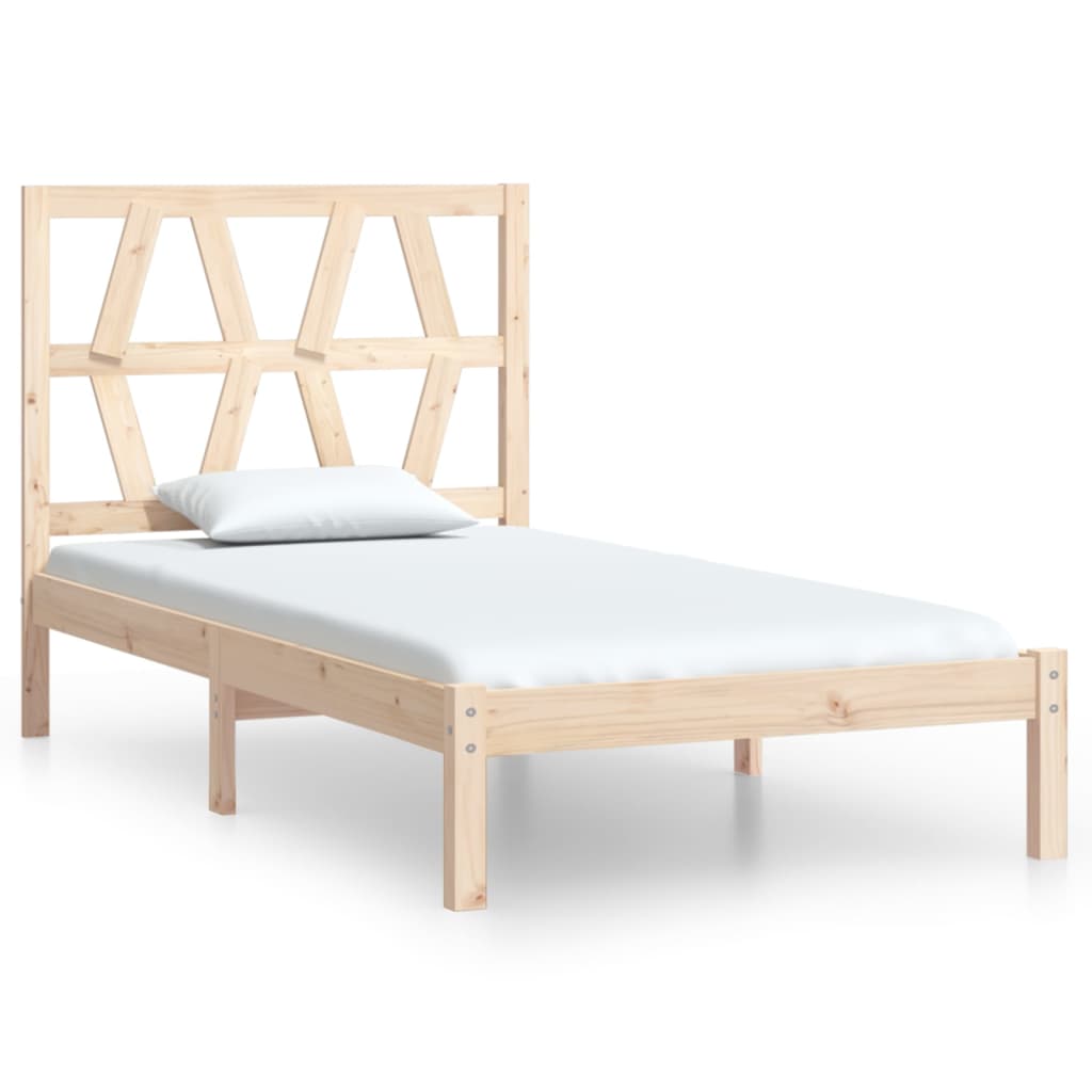 vidaXL gultas rāmis, masīvkoks, 75x190 cm, mazs, vienvietīgs