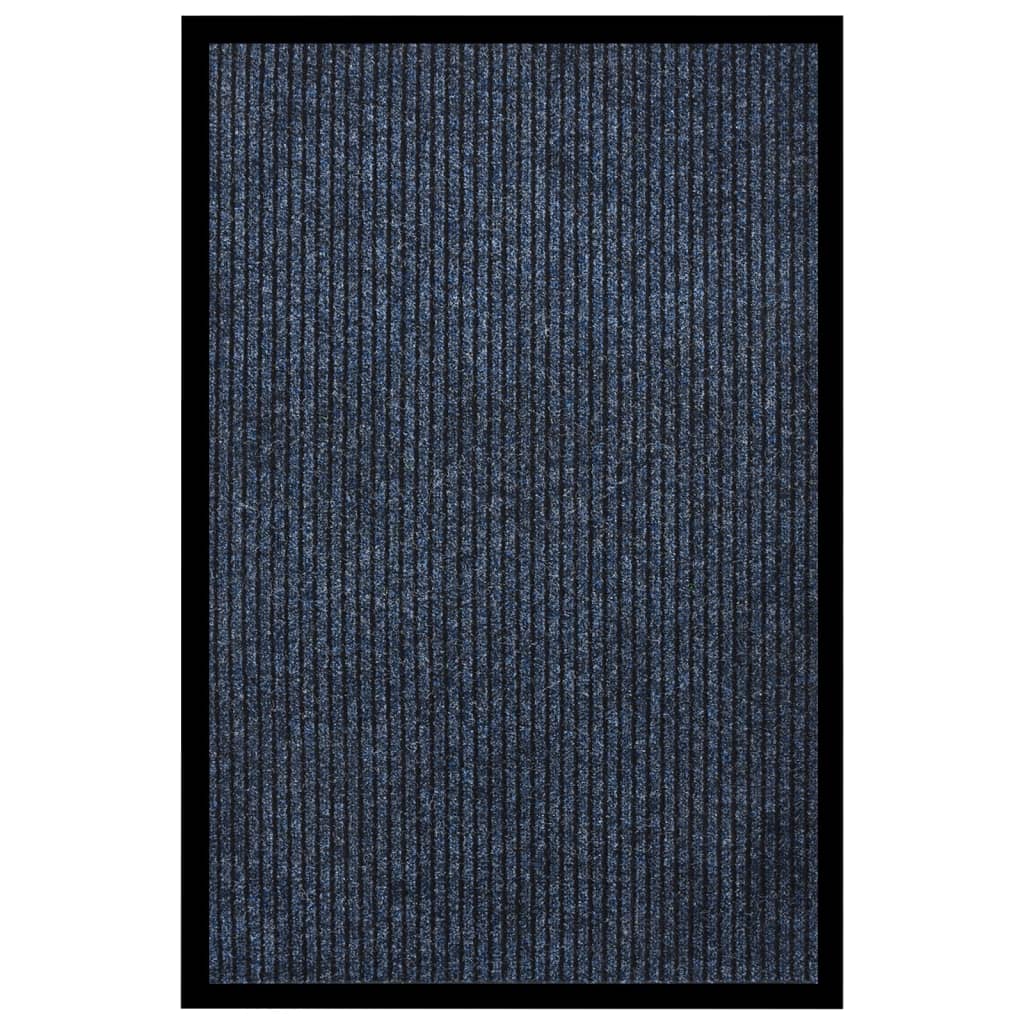 vidaXL durvju paklājs, svītrains, zils, 80x120 cm