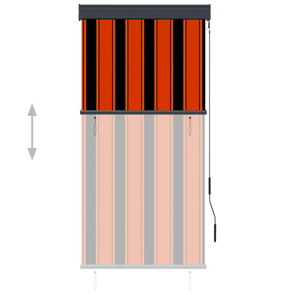 vidaXL āra ruļļu žalūzija, 80x250 cm, brūna un oranža