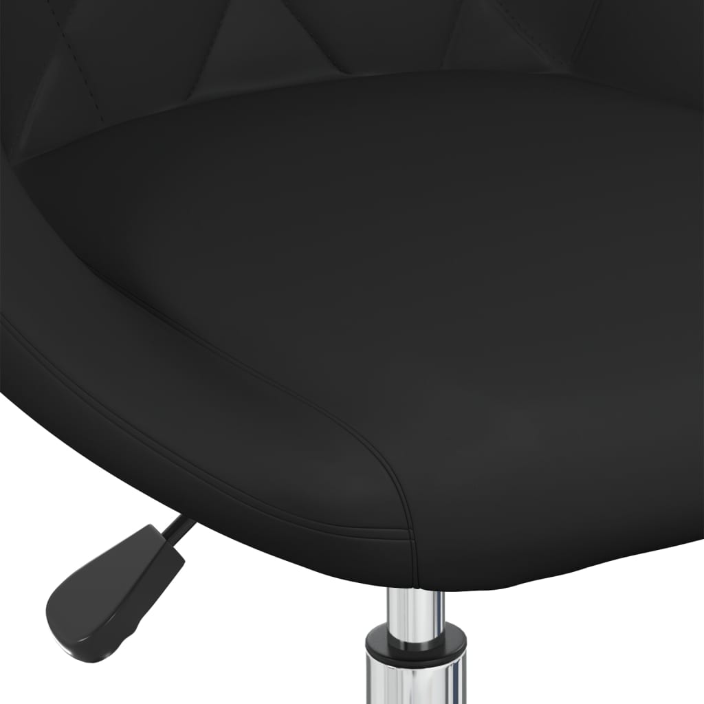 vidaXL grozāmi virtuves krēsli, 4 gab., melna mākslīgā āda