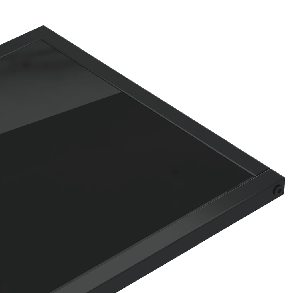 vidaXL datorgaldiņš, 50x35x65 cm, melns rūdīts stikls