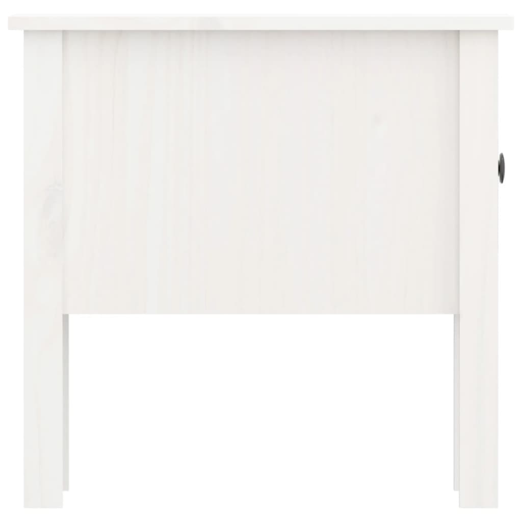 vidaXL galdiņš, balts, 50x50x49 cm, priedes masīvkoks