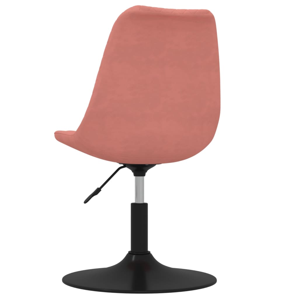 vidaXL grozāmi virtuves krēsli, 4 gab., rozā samts