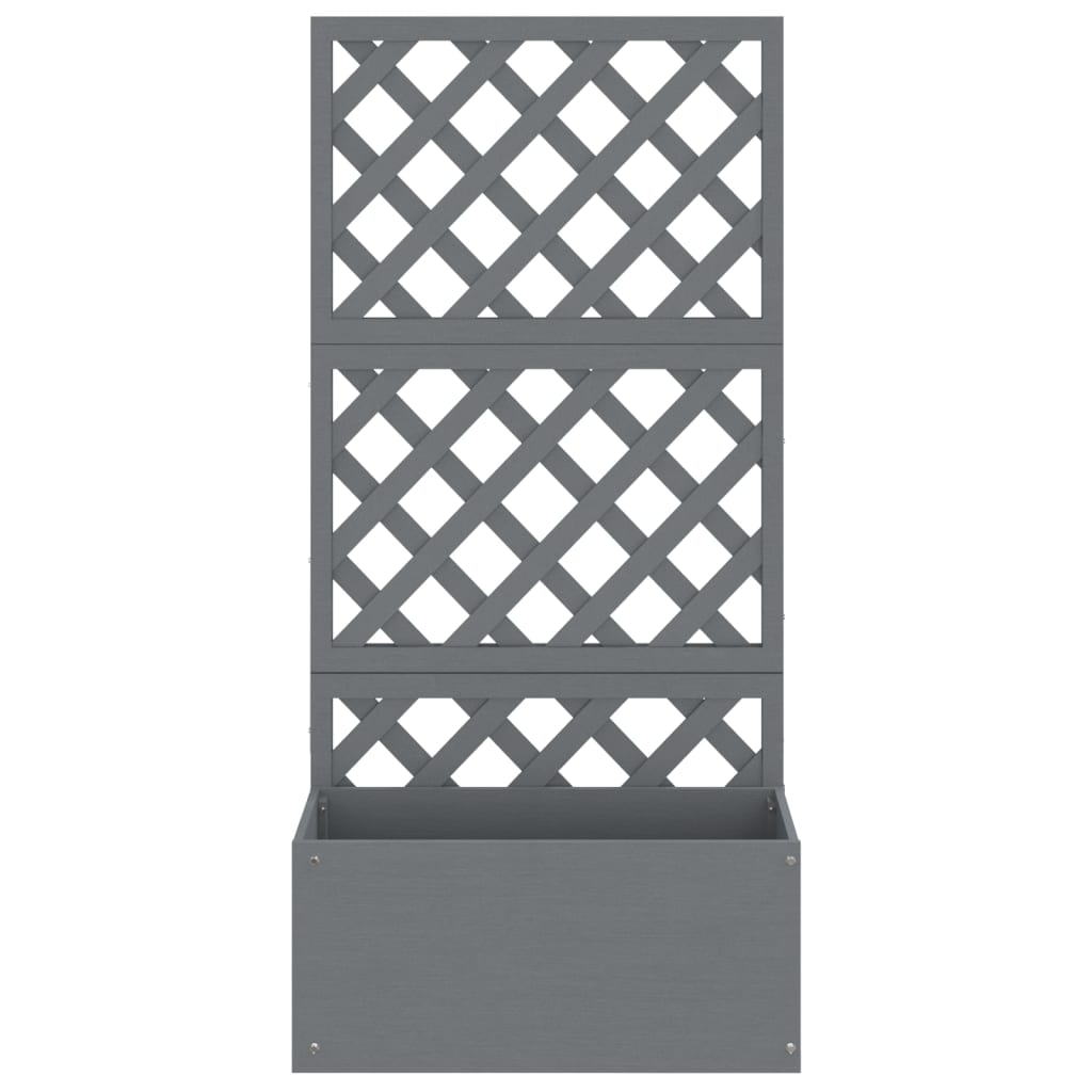 vidaXL vīteņaugu režģis ar puķu kasti, 2 gab., 65x33x135 cm, WPC