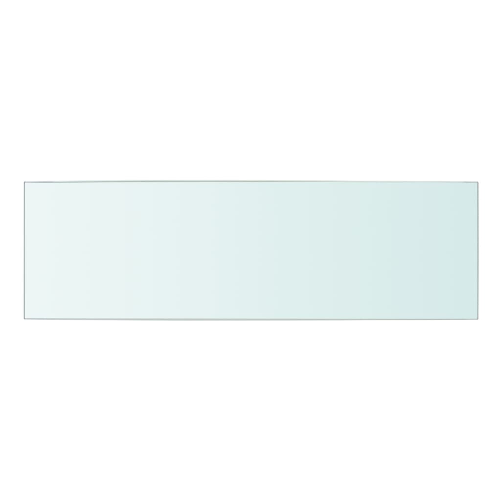 vidaXL sienas plaukts, 50x15 cm, caurspīdīgs stikls