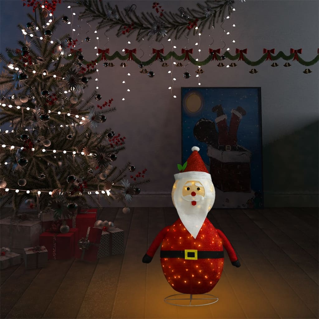 vidaXL dekoratīva Ziemassvētku vecīša figūra ar LED, audums, 60 cm