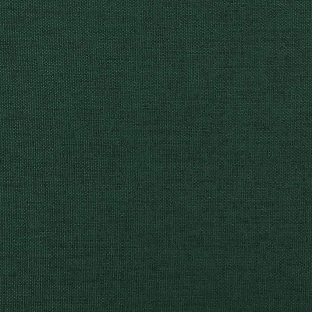 vidaXL kājsoliņš, 60x60x36 cm, tumši zaļš audums