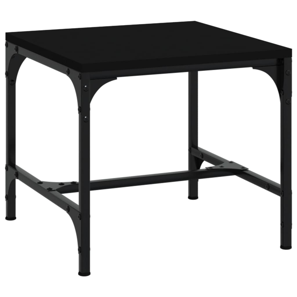 vidaXL kafijas galdiņš, melns, 50x50x35 cm