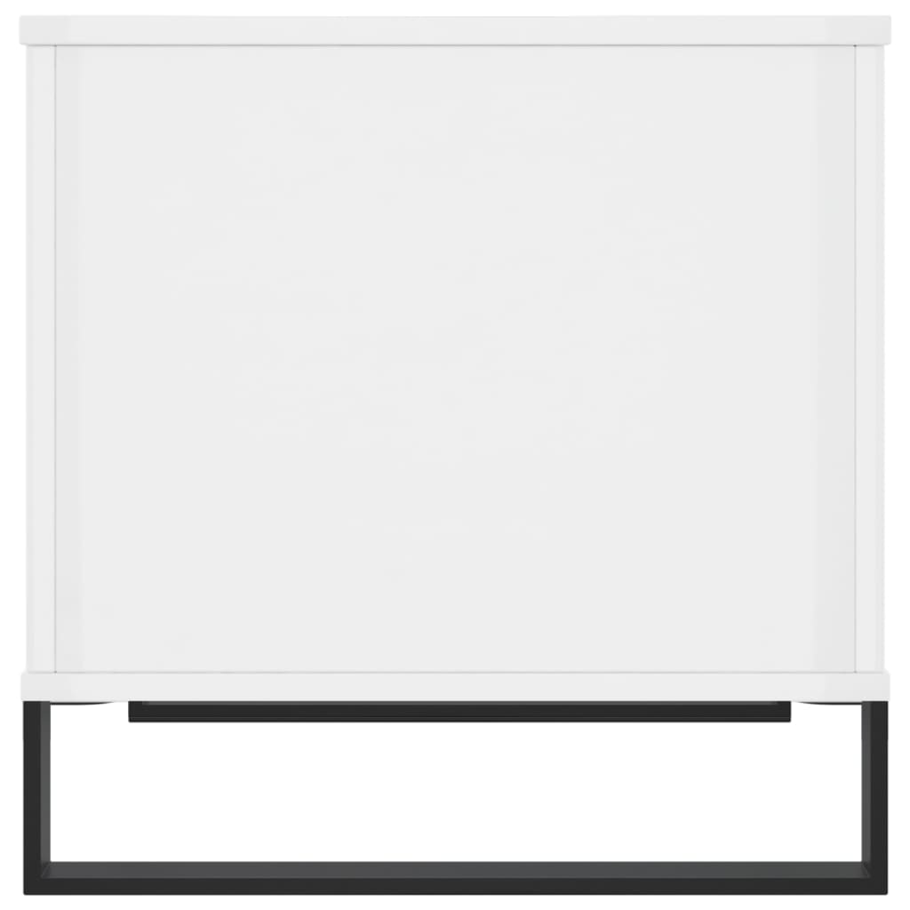 vidaXL kafijas galdiņš, spīdīgi balta, 60x44,5x45 cm
